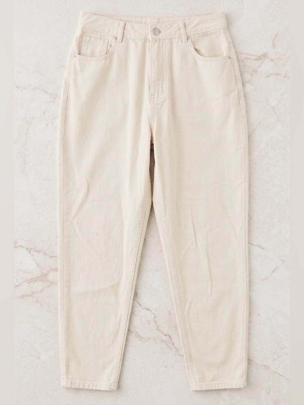 Boohoo Cream Colored Jeans